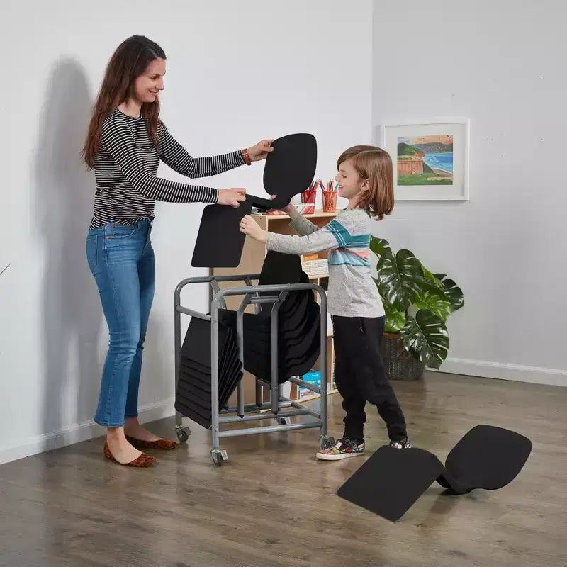 Pupitre d'activités portable avec chariot de rangement mobile (lot de 10)