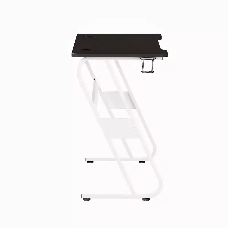 Bureau ergonomique professionnel pour gaming avec porte-gobelet et crochet pour casque