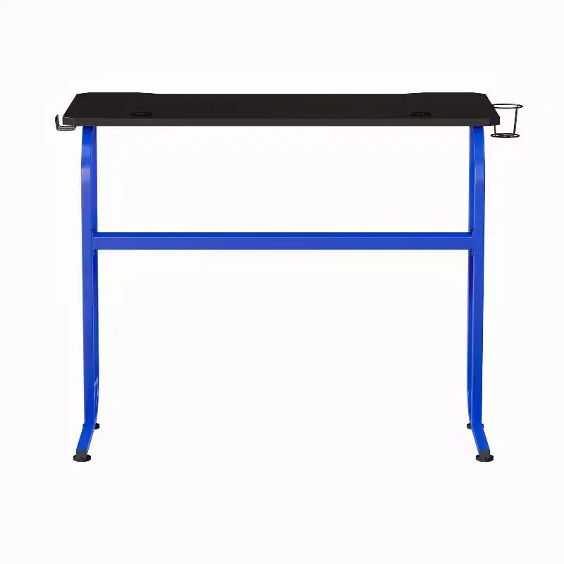 Bureau ergonomique professionnel pour gaming avec porte-gobelet et crochet pour casque