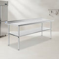 GRIDMANN Stainless Steel Tables with Backsplash and Undershelf, NSF Commercial Kitchen Work & Prep Tables for Restaurant and Home