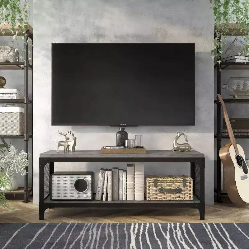 Meuble TV pour téléviseurs jusqu'à 55" avec étagères ouvertes