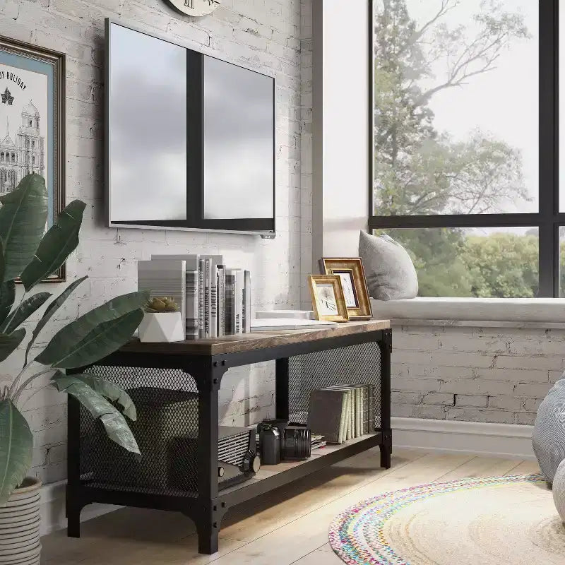 Meuble TV pour téléviseurs jusqu'à 55" avec étagères ouvertes