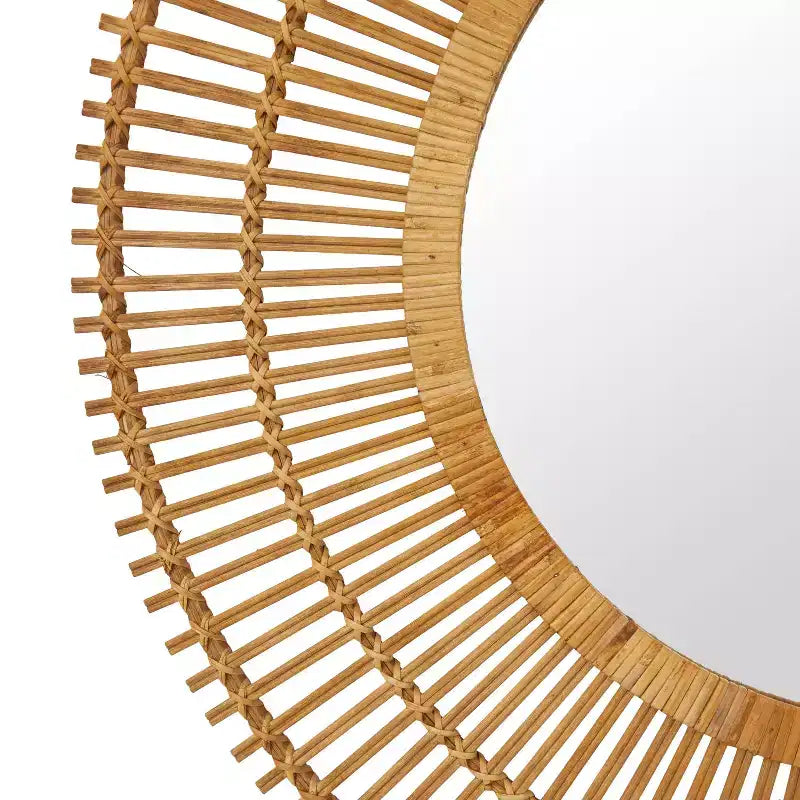Miroir mural rond Bambou Starburst 37"