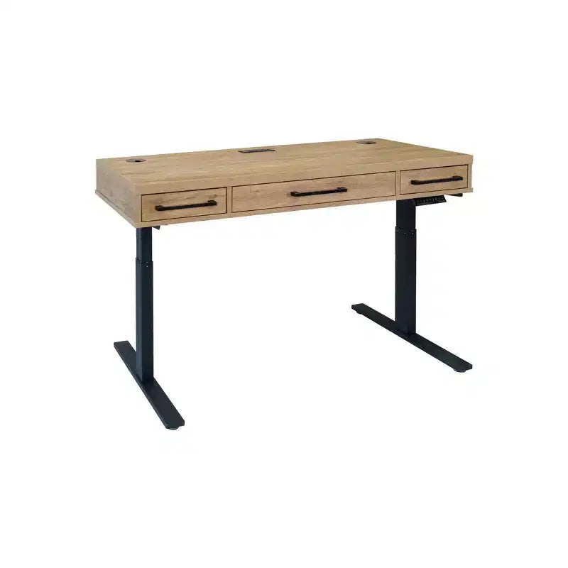 Bureau de travail assis/debout électronique en bois laminé moderne