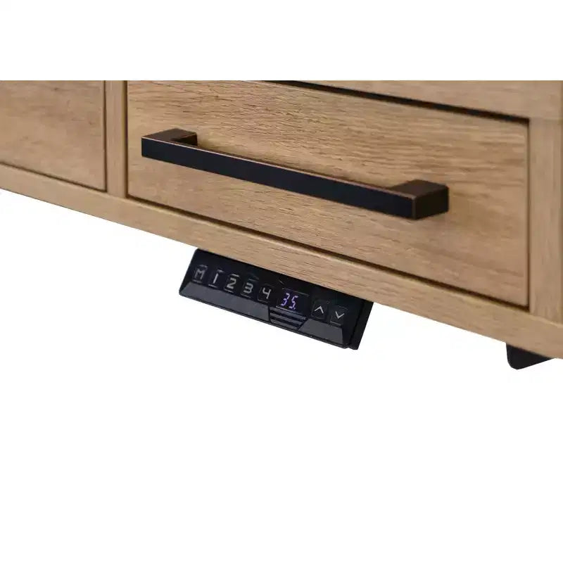 Bureau de travail assis/debout électronique en bois laminé moderne