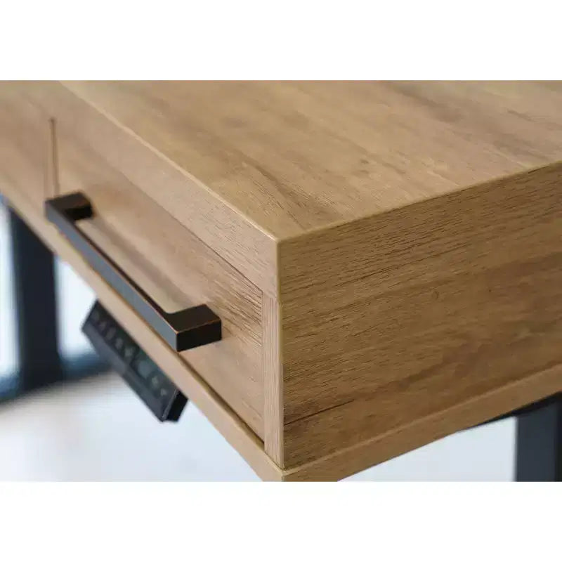 Bureau de travail assis/debout électronique en bois laminé moderne
