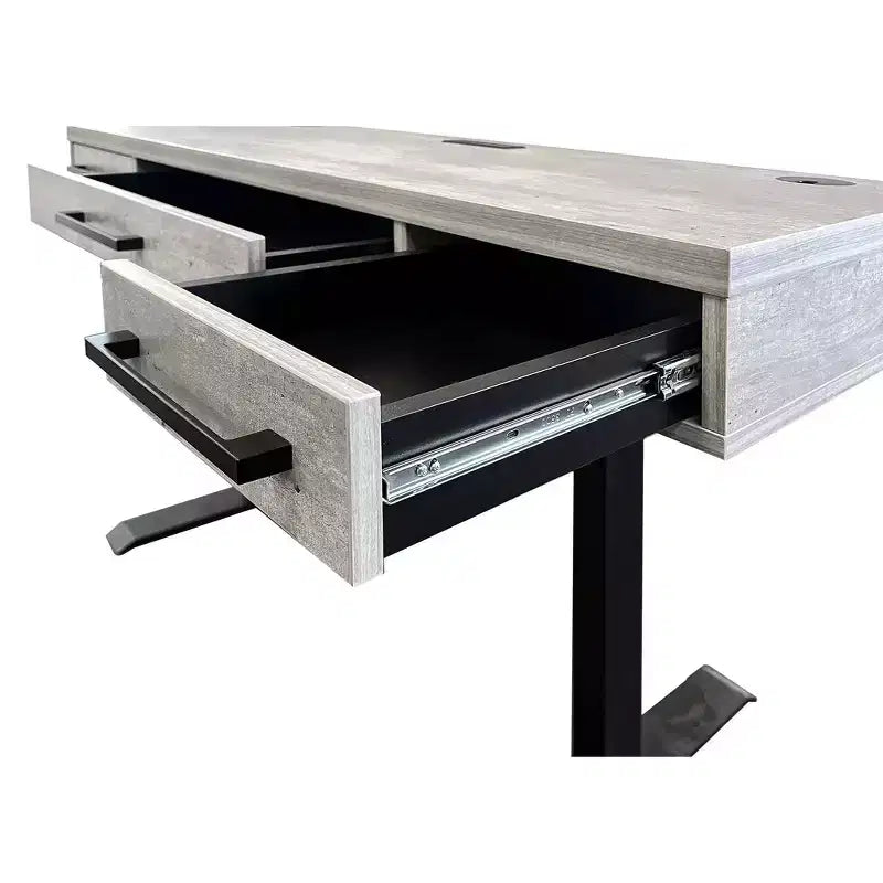 Bureau de travail assis/debout électronique en bois laminé moderne