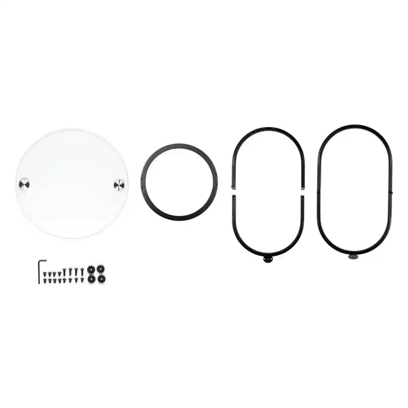 Table d'appoint ronde en verre trempé transparent de 20,5 po