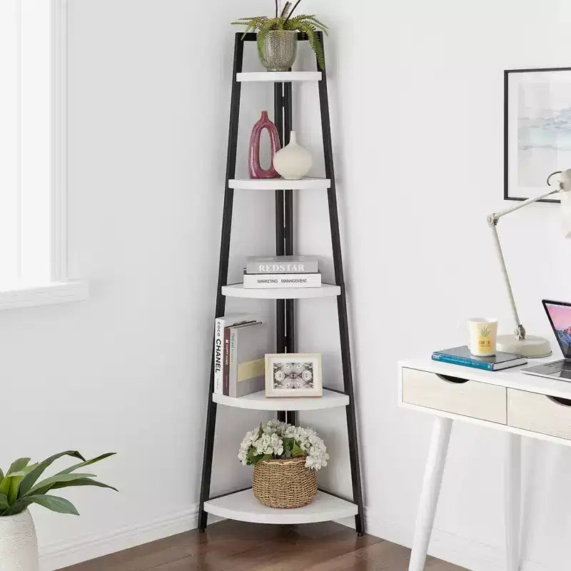 Étagère d'angle pyramidale à 5 niveaux autoportante 70