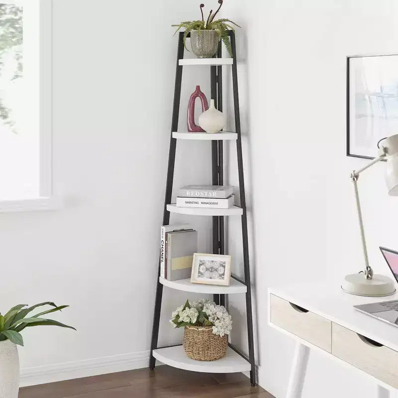 Étagère d'angle pyramidale à 5 niveaux autoportante 70