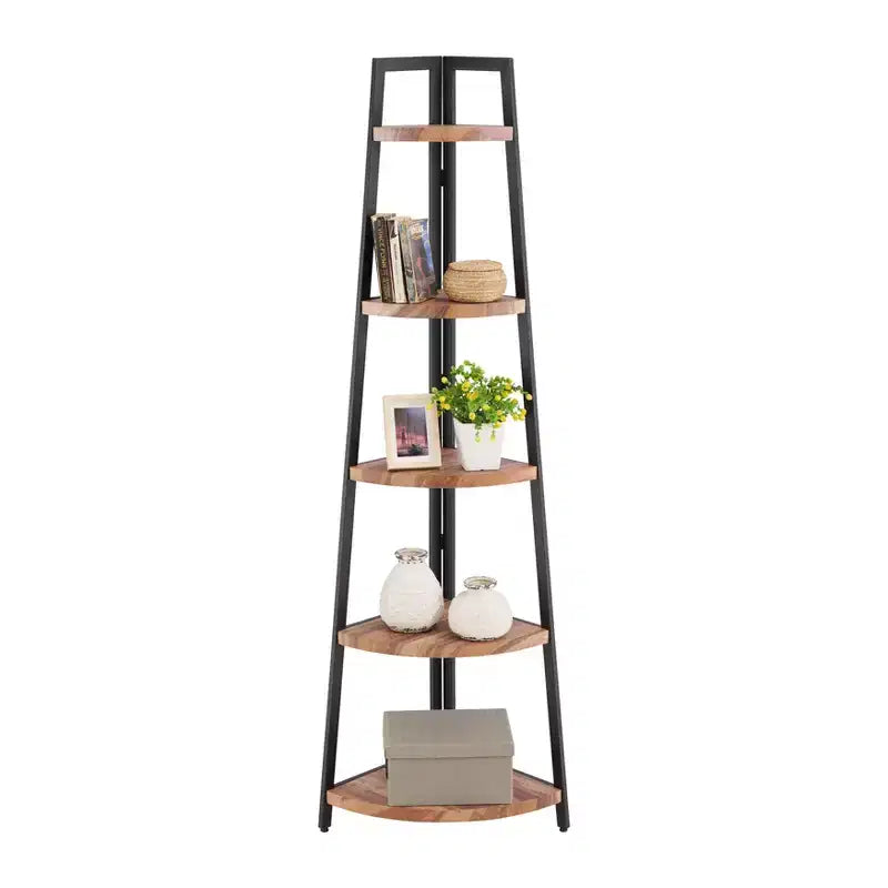 Étagère d'angle pyramidale à 5 niveaux autoportante 70
