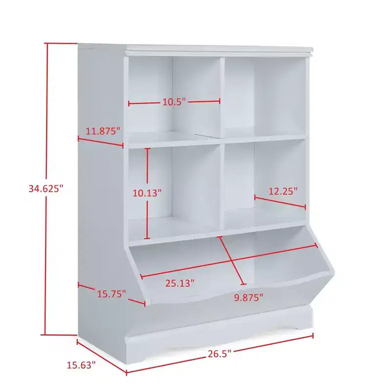 Meuble de rangement ouvert à 5 compartiments