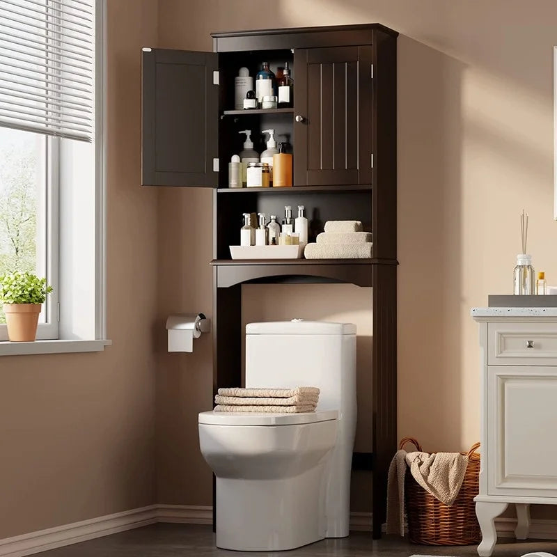 Meuble de rangement de salle de bain, Meuble de rangement WC, Étagère de salle de bain au-dessus des toilettes, Étagère WC gain de place