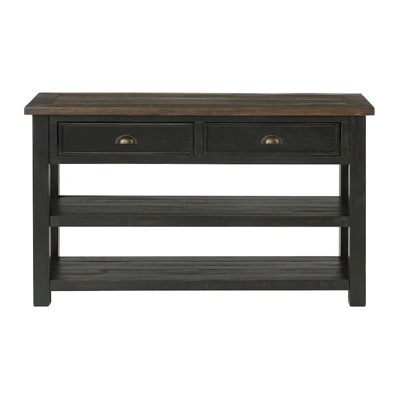 The Gray Barn Downington Table console de canapé à 2 tiroirs en bois massif