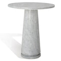 Table d'appoint ronde haute en marbre SAFAVIEH Couture Ghicu - 56 cm L x 53 cm P x 61 cm H - 21Wx21Dx24H