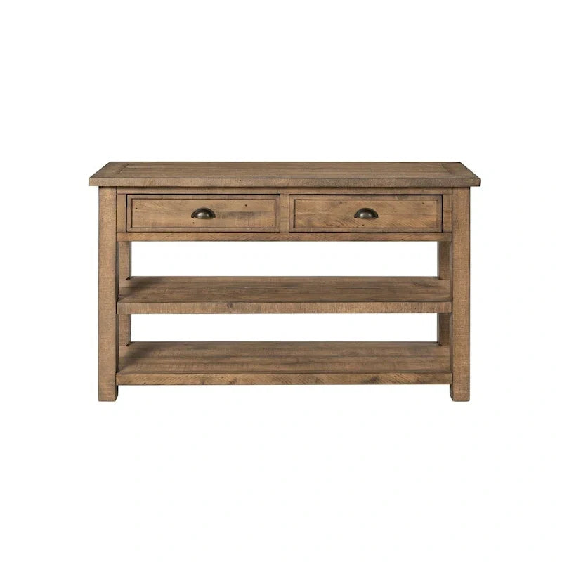 The Gray Barn Downington Table console de canapé à 2 tiroirs en bois massif