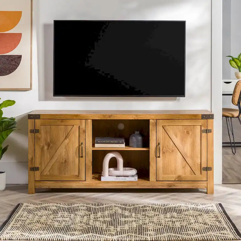 Meuble TV avec porte de grange Middlebrook Firebranch 58 pouces