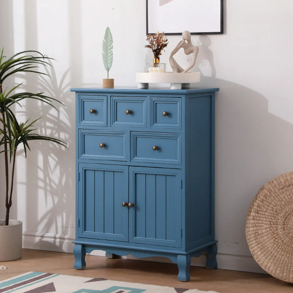 Meuble d'appoint rustique en bois marron pour salon