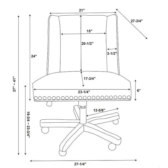 Chaise de bureau pivotante Violet