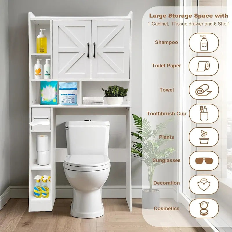 Meuble de rangement sur WC, étagères de salle de bain étanches