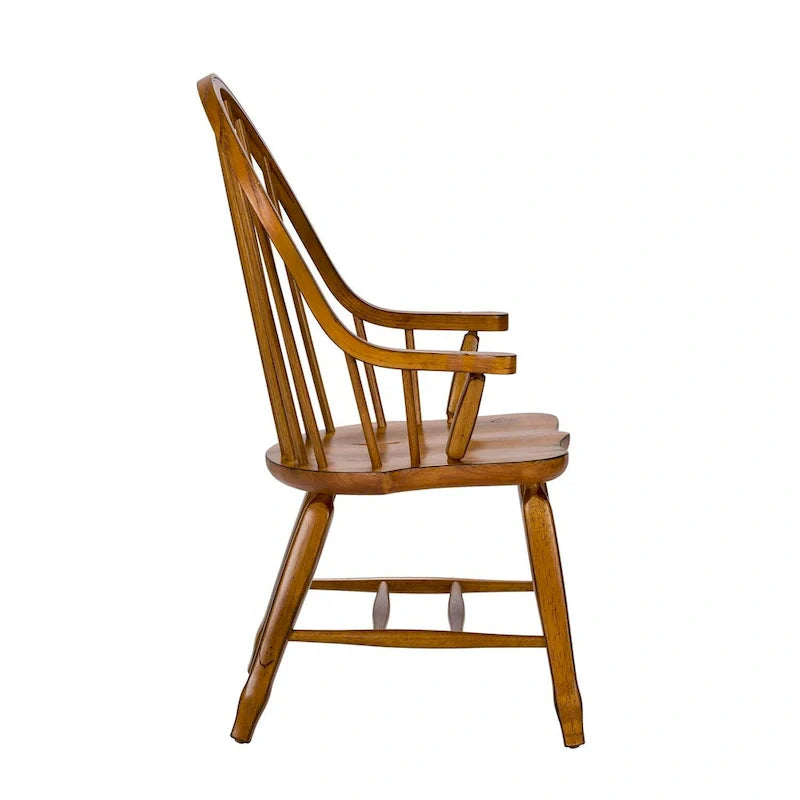 Fauteuil Treasures Rustic Oak à dossier incurvé