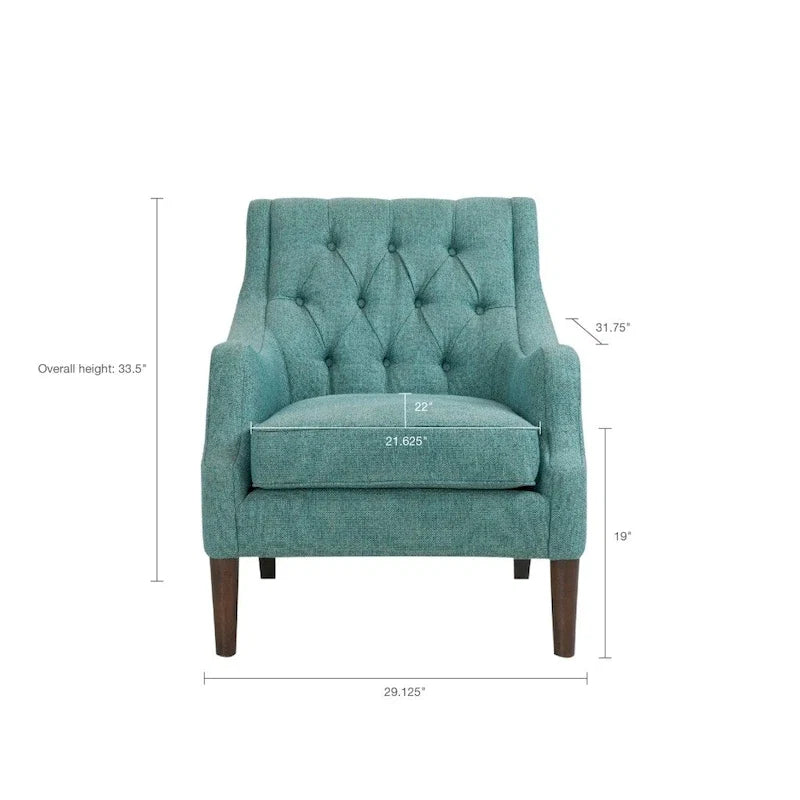 Fauteuil d'appoint capitonné moderne